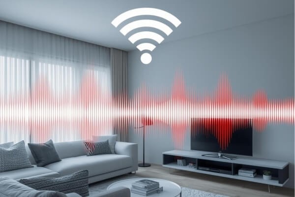 无需布线的室内 WiFi 摄像机家庭安装场景