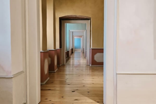 Wireless indoor security camera installed in a home environment