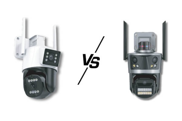 Comparison chart of 6MP vs. 4K security cameras with key differences in resolution, image clarity, and storage requirements.