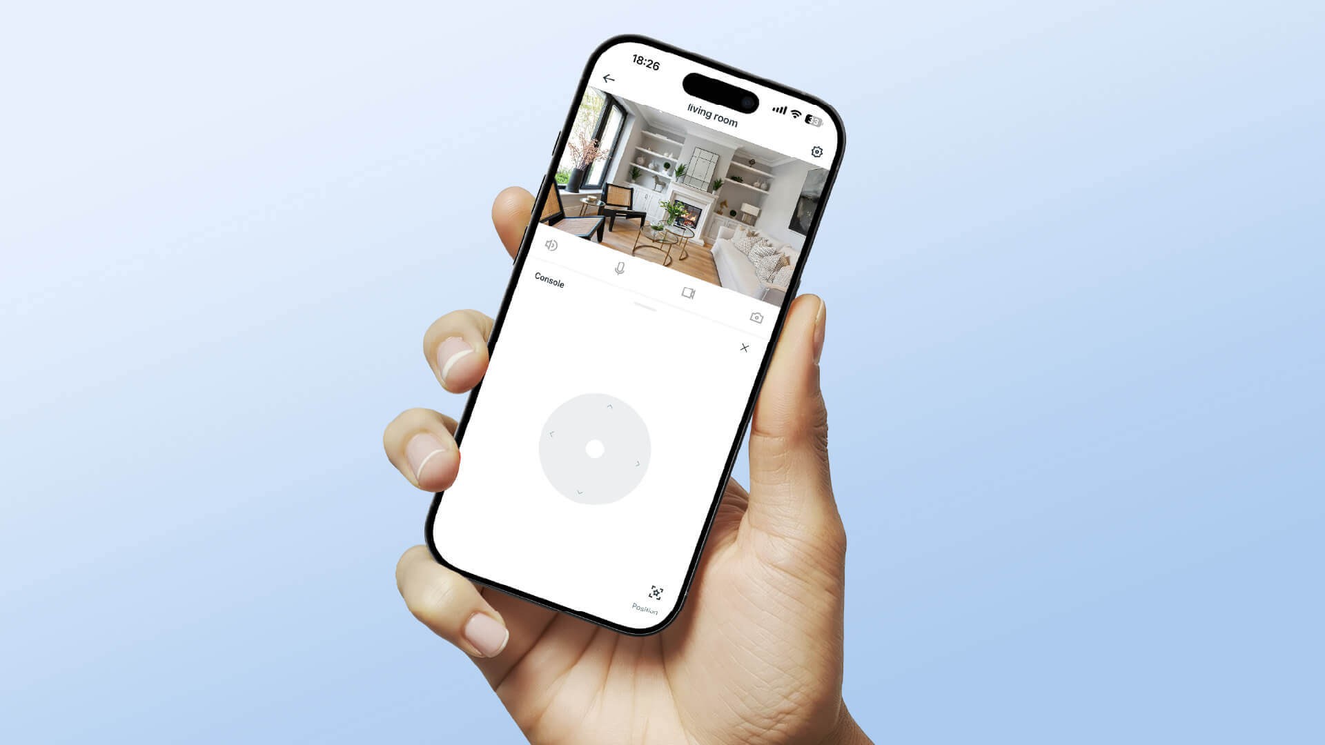 A user viewing live security camera feed on a smartphone for easy home monitoring.