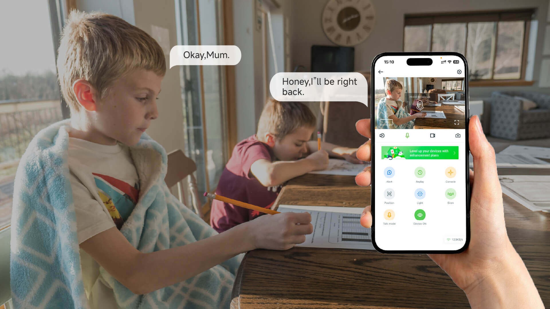 Wireless security camera streaming footage directly to a mobile app for easy viewing.