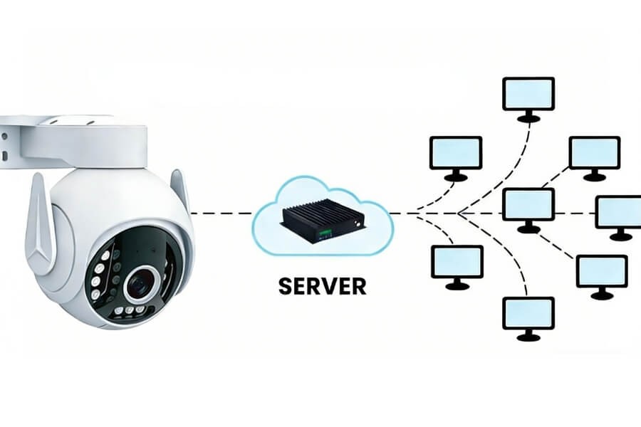 RTSP live video streaming from IP security camera