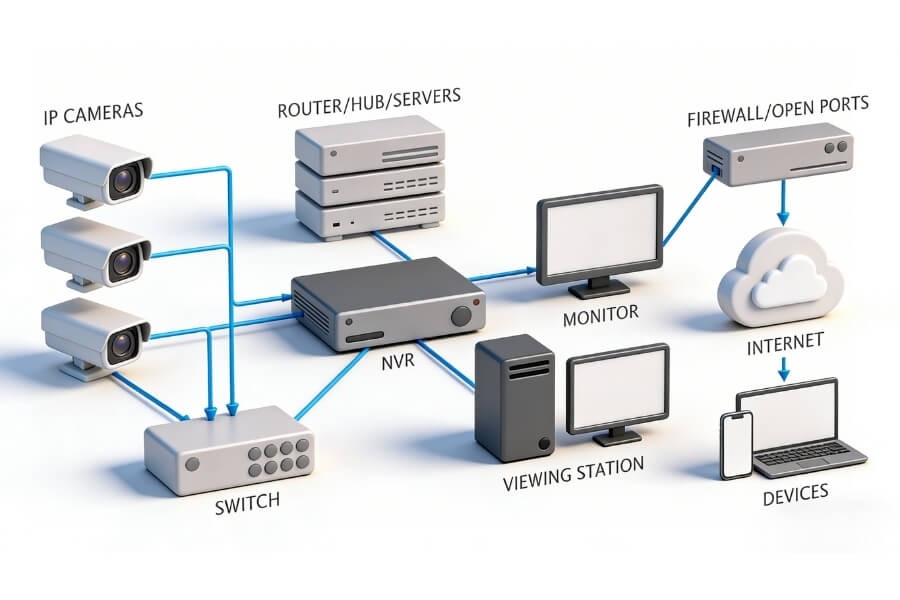 How a wireless NVR camera system works with Wi-Fi cameras and local storage