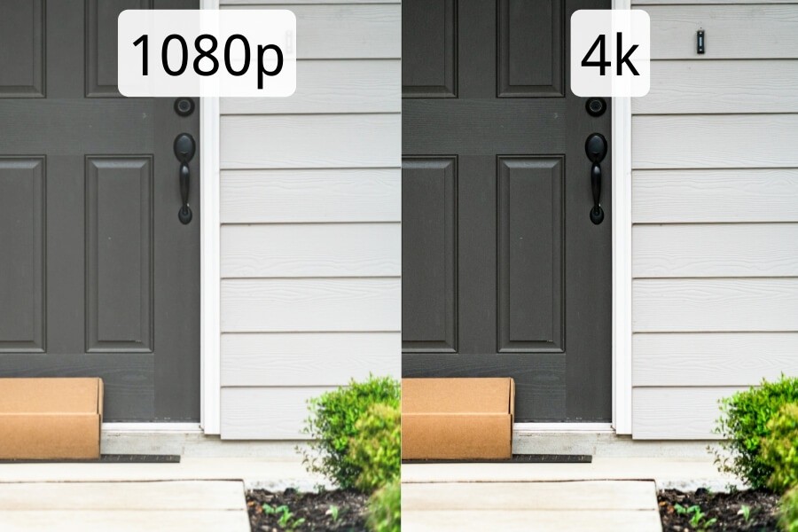 4K vs 1080P resolution comparison for home security cameras